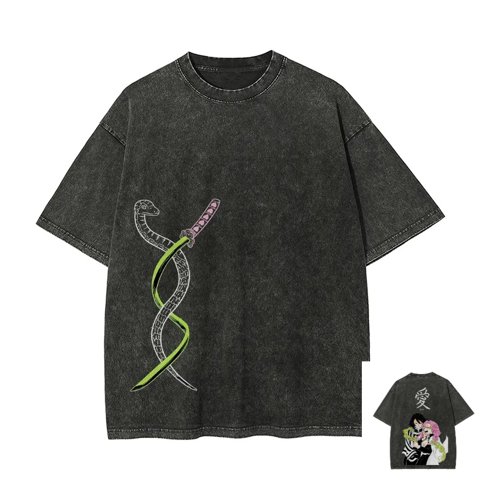 Anime Merchandise Store In Japan - Kimetsu No Yaiba T-Shirt délavé Anime