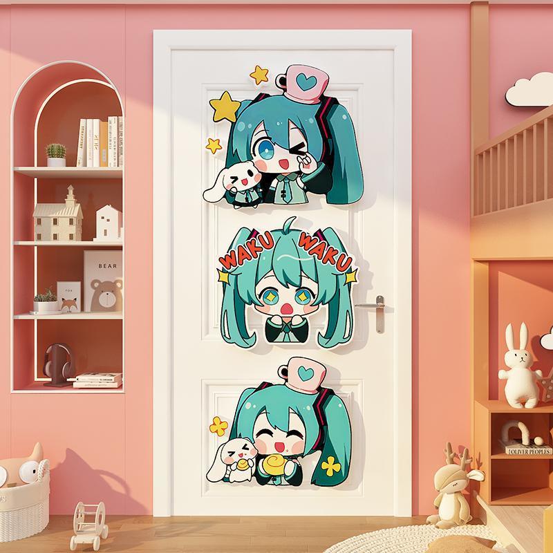 Anime Merchandise From Japan - Autocollant Kawaii Hatsune Miku pour chambre