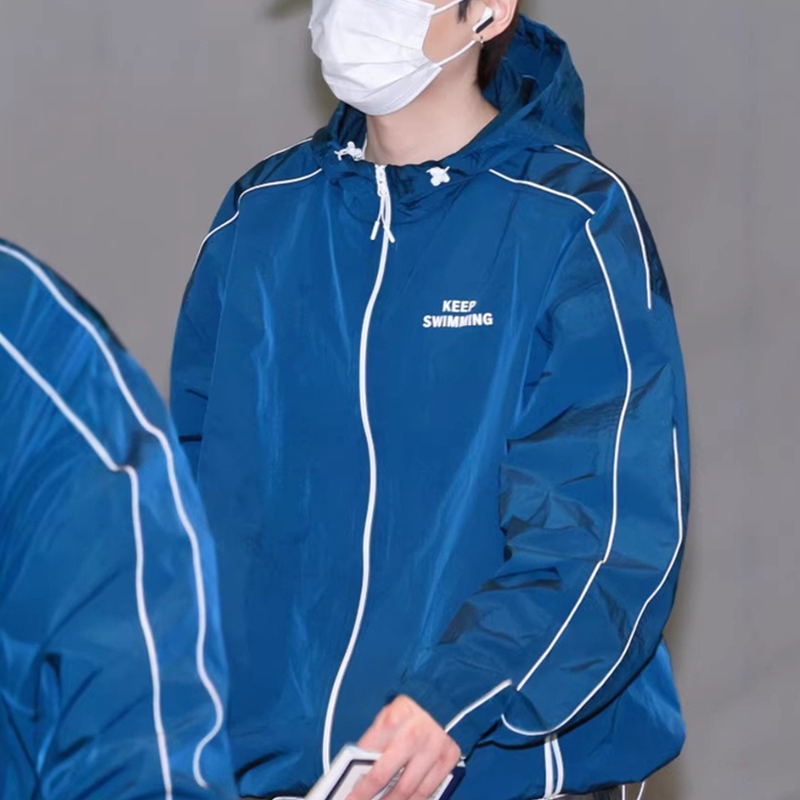 Veste coupe-vent à capuche ble - Windbreaker Anime Merchandise avis et prix